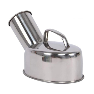 Urinario Portátil de Acero Inoxidable 304, Orinal Manual para Cama, Urinario Portátil para Baño - Product Image 3