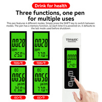 Stylo numérique TDS EC de haute précision avec rétroéclairage 4 couleurs pour tester la conductivité de l'eau domestique