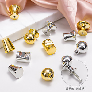 Aluminum Alloy Cabinet Handle Round Minimalist <b>Single</b> Hole <b>Wardrobe</b> Locker Cabinet Door Knob Durable - Product Image 2