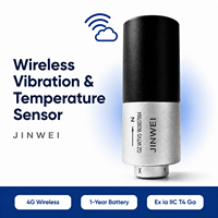 Capteur de vibration triaxiale sans fil Ex Ia IIC T4 Ga avec température, 4G, pour maintenance prédictive de pompes, ventilateurs et compresseurs