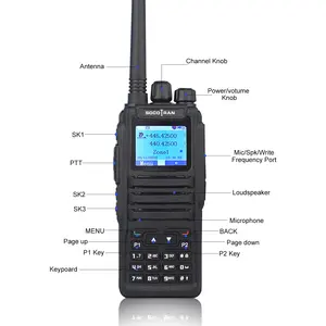 DM-1701 Baofeng dual band presunto 2 via rádio DMR digital 2200MAH baofeng rádio dm - 1701 km melhor qualidade walkie talkie handheld 5-10