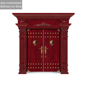 Porta d'ingresso a <span class=keywords><strong>doppia</strong></span> foglia di lusso antifurto, personalizzazione delle dimensioni supportata, consegna puntuale garantita - Product Image 5