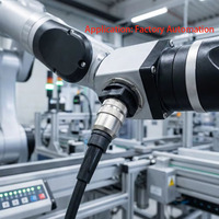 Konektor Kabel Bundar M16 Terminal Solder yang Dapat Disambungkan di Lapangan IP40 8 Kutub (Susunan 08-a) IEC 61076-2-106 Perlindungan dari Tekukan