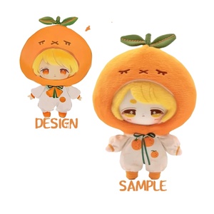 Poupées en peluche longues personnalisées en coton biologique <span class=keywords><strong>et</strong></span> nylon, mignonnes, faites à la main, style Kpop, faible quantité minimale de commande, 20 cm - Product Image 1