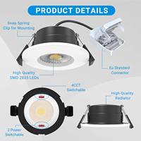 Spot encastré moderne à LED, homologué incendie, norme européenne, AC 220-240V, indice de protection IP65, 5W/7W, CCT réglable, pour intérieur