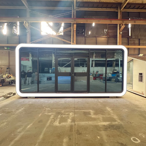 Casa prefabbricata portatile modulare della capsula per la camera da letto uso esterno costruzione <span class=keywords><strong>immobiliare</strong></span> casa Mobile prefabbricata cabina di vetro - Product Image 6