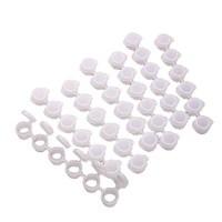 SUNCETH 5/6 Pot Wadah Cat Kosong Anti Bocor dengan Tutup Lipat, Wadah Cat Plastik untuk Cat Akrilik, Penyimpanan Kerajinan DIY