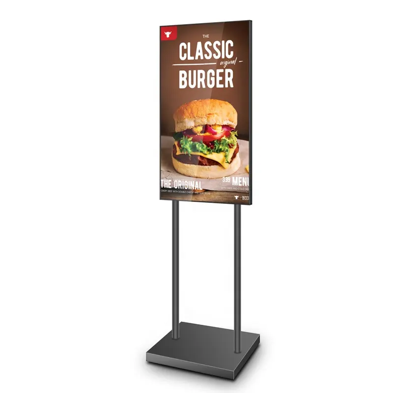 Refee portable poster singage kiosk smart android network advertising digital display lcd screen poster with battery