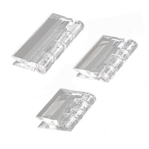 Acrylic Transparent Hinges For Display <b>Cabinets</b> Surface Mount Easy Installation Minimalist Design Plastic Furniture Hinge - Product Image 1