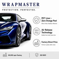WRAPMASTER 1.52*17 mètres Film Vinyle Adhésif Brillant Rouge Dragon Liquide pour Carrosserie Automobile