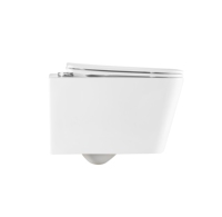WC mural de luxe moderne, toilette flottante carrée en céramique suspendue avec structure monobloc pour les toilettes