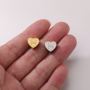Collares de moda de joyería de serie familiar DIY de acero inoxidable en forma de corazón para madre, padre, esposa, hermana, hijo, <span class=keywords><strong>Dios</strong></span> - Product Image 1
