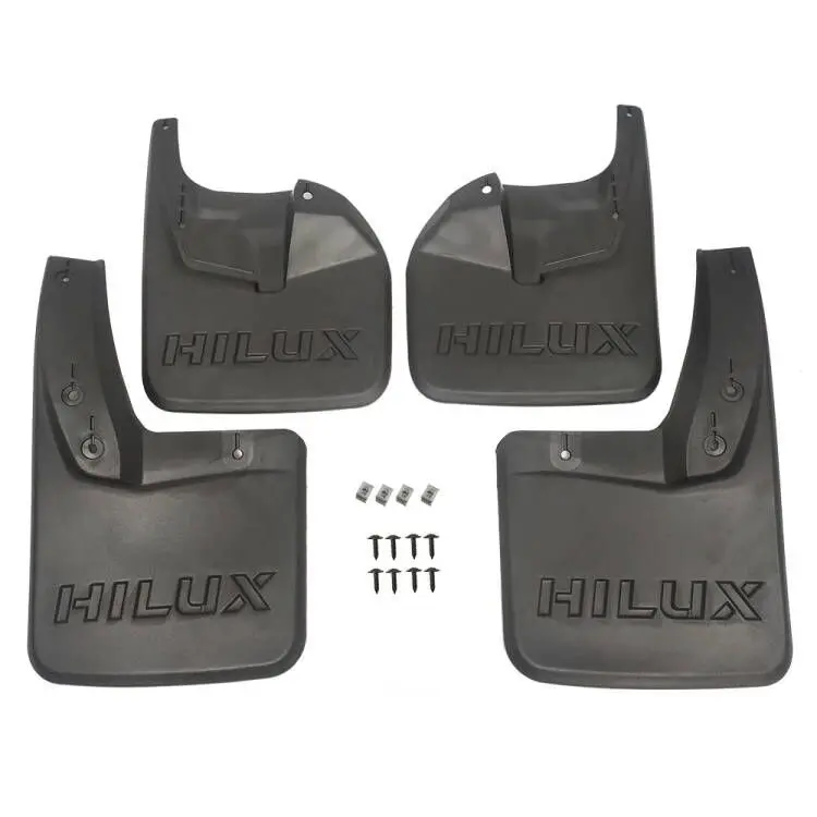 MUDFLAP splash guards para toyota Hilux VIGO REVO Pick Up Acessórios Aftermarket Mud Flaps Black Splash Guards Plastic Mudguard