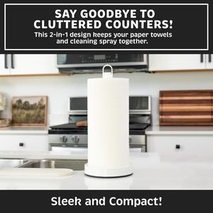 Portasciugamani di carta in acciaio inossidabile con pompa a spruzzo a una mano, bottiglia spruzzatrice da 5 once, ventose pesanti - Product Image 6