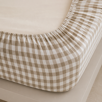 Parure de lit trois pièces en fibres synthétiques personnalisable, motif rayé vintage, drap-housse doux lavable en machine, pour l'exportation