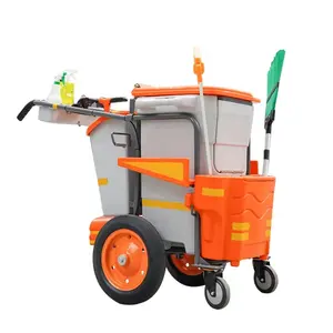 Hand Push Cleaner Trolley Sanitär reinigung Fahrzeug/Wagen Boden reinigung Trolley Cart mit Besen