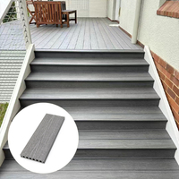 Planches de terrasse en WPC écologiques 140x25, aspect bois, composite, imperméables, antidérapantes, double verrouillage pour jardin, extérieur, parc