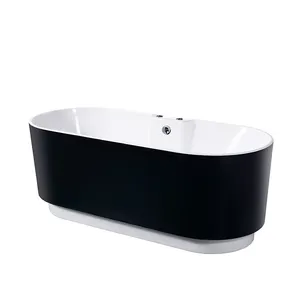 Baignoire électrique de massage Whirlpool Bubble Mat Baignoire jaccuzi noire pour salle de bain moderne avec jet d'air coloré