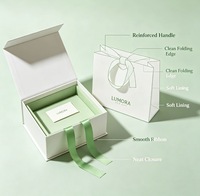 Boîtes cadeaux de luxe vert émeraude imprimées sur mesure, estampées à chaud en or, emballage rigide en carton pour bijoux et cosmétiques