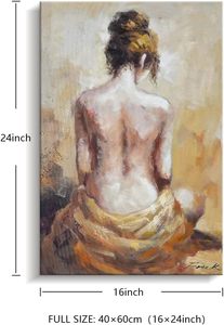 Arte Murale 3D Testurizzata per Camera da Letto/Bagno, Stampa su Tela, 16X24 Pollici, Decorazione Murale Moderna - Product Image 4