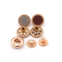 Usine OEM ODM Jinyi, bouton rond en alliage de zinc de 12 mm, bouton métallique pour vêtements musulmans, logo personnalisé, bouton à pression pour vêtements
