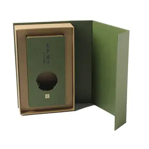 Logo personalizzato di lusso stampato eco green vuoto 5gm contenitore tè zafferano confezione regalo magnetica per zafferano