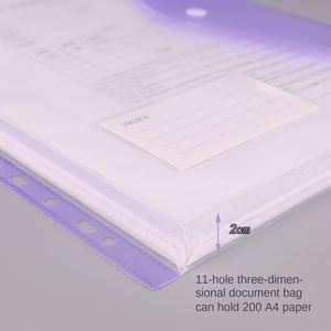 Carpeta Vertical Transparente Tamaño A4 con 11 Orificios y Botón a Presión, Material PP, Impermeable, para Guardar Documentos y Exámenes de Estudiantes - Product Image 5
