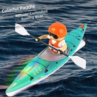 Perahu Kayak Dayung 2.4G Kecepatan Tinggi, Speedboat Mini untuk Anak, Model Perahu Plastik 810, Usia 14+, Impor