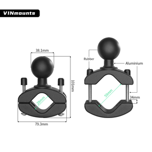 1.5'' Pipe Clamp Tablet Mount with 8.7cm Double <b>Socket</b> Arm for Forklift - Product Image 5