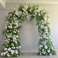 Arche de mariage vert forêt support extérieur fleur en soie artificielle arc incurvé pour l'obtention du diplôme de mariage et décorations de fête de Pâques
