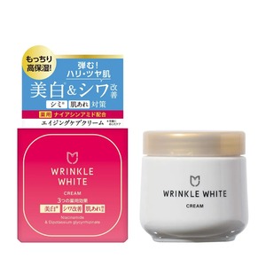 Crema Medicada WRINKLE WHITE con Niacinamida, Iluminadora, Reafirmante, Hidratante, Ceramida, CICA, Coenzima Q10, Cuidado de la Piel Japonés, 50g - Product Image 1