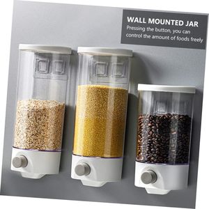 Wall Mounted ABS <b>Plastic</b> Cereal Dispenser Coffee <b>Kitchen</b> Washing Powder Dispenser Office Children's Style Spice Use OEM Design - Product Image 3