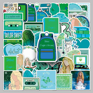 50 Uds. Fábrica al por mayor vinilo decorativo <span class=keywords><strong>Taylor</strong></span> <span class=keywords><strong>álbum</strong></span> del mismo nombre pegatinas para portalápices y guitarras - Product Image 1