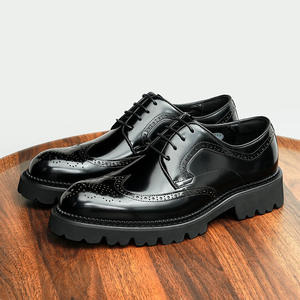 Chaussures Derby sur mesure haut de gamme, cuir de qualité supérieure, chaussures formelles pour mariage et affaires pour hommes - Product Image 1