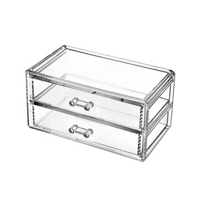 Acryl Transparent <span class=keywords><strong>2</strong></span> Schubladen Make-Up Organizer Lippenstift Halter Kosmetische Lagerung <span class=keywords><strong>Box</strong></span> - Product Image 1