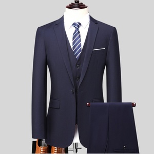 Costume de <span class=keywords><strong>mariage</strong></span> professionnel coréen slim-fit pour <span class=keywords><strong>homme</strong></span>, long, pour le témoin et le marié - Veste + <span class=keywords><strong>Gilet</strong></span> + Pantalon - Product Image 3
