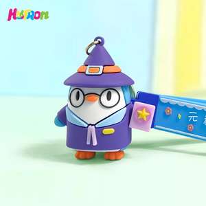Lindo creativo Magic Academy pequeño pingüino llavero bolsa de <span class=keywords><strong>goma</strong></span> colgante para hombres y mujeres al por mayor - Product Image 4
