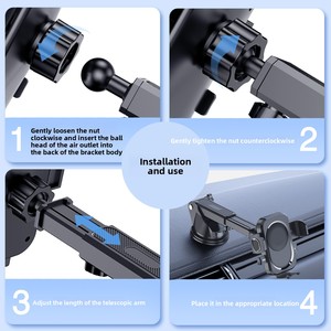 Nuovo Modello A05B Sistema di Navigazione per Console Centrale, Supporto Retrattile per Telefono da Auto con <span class=keywords><strong>Ventosa</strong></span>, Uso Globale - Product Image 5