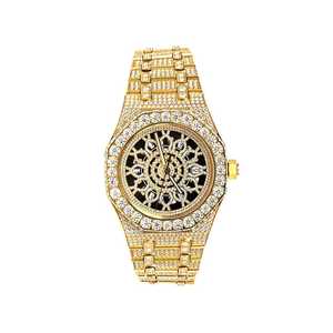 남성용 럭셔리 고급 스테인리스 스틸 VS 모이사나이트 스켈레톤 힙합 시계 기계식 무브먼트 20mm 밴드 폭 앤티크 글래스 - Product Image 4