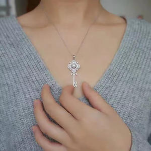 30927 Accesorios de Perlas DIY, Colgante de Plata S925, Cuentas de 4-5mm, Colgante de Jade Vacío para Llavero, Colgante de Cristal, Dijes de Plata S925 - Product Image 2