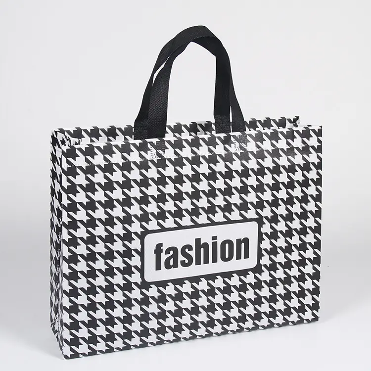 Многоразовая ламинированная Нетканая эко-полипропиленовая сумка для покупок с индивидуальным дизайном и логотипом для рекламных подарков, одежды, супермаркетов