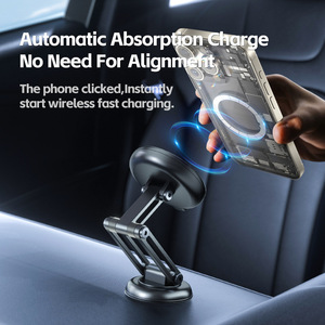 Support de téléphone magnétique sans fil pour voiture, charge rapide 15W, fixation sur pare-brise - Product Image 5