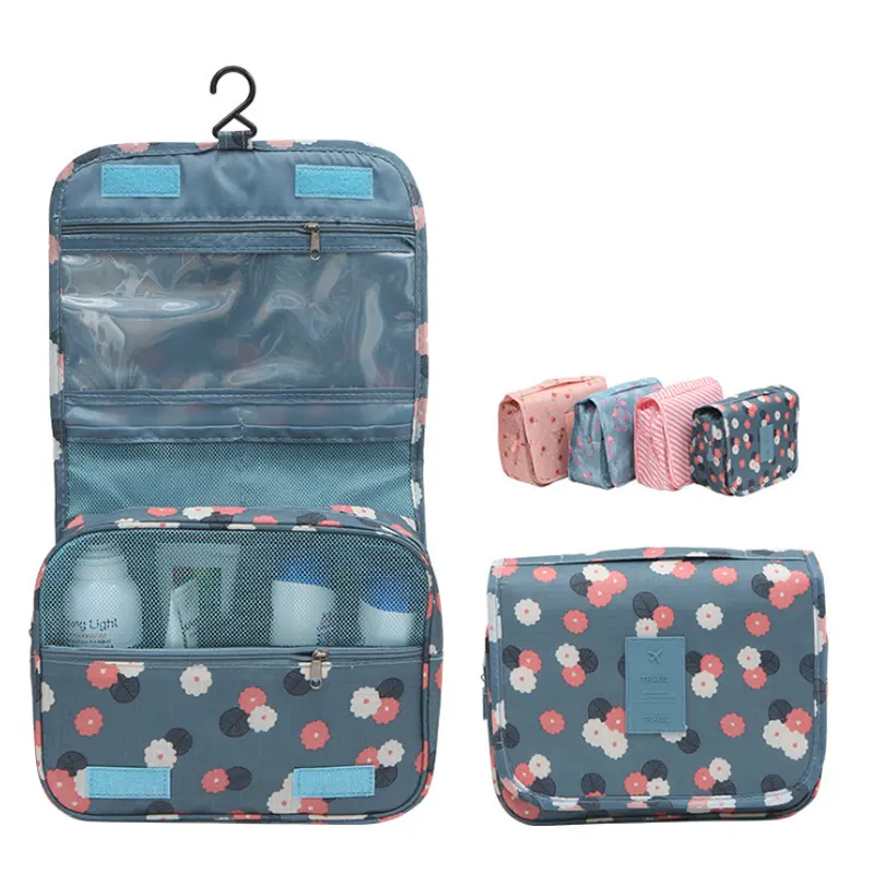 2024 New Arrival Polyester Hanging Makeup Cosmetic Organizer Toiletry Bag For Women And Men