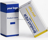 Boîte en papier UV avec lamination brillante, personnalisée, écologique, en matériaux recyclés, avec plateau blister et gaufrage pour emballage de tubes de soins de la peau