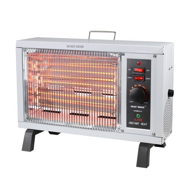 Konwin BY1201 Infrared Radiant Heater Electric Adjustable Thermostat Space Heater Portable Indoor Quartz Heater with Handle