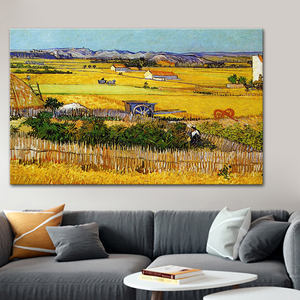Venta al por mayor personalizado hecho a mano <span class=keywords><strong>Vincent</strong></span> <span class=keywords><strong>Van</strong></span> <span class=keywords><strong>Gogh</strong></span> pintura al óleo moderna lienzo famosos paisajes florales bordes pintados personalizados - Product Image 3