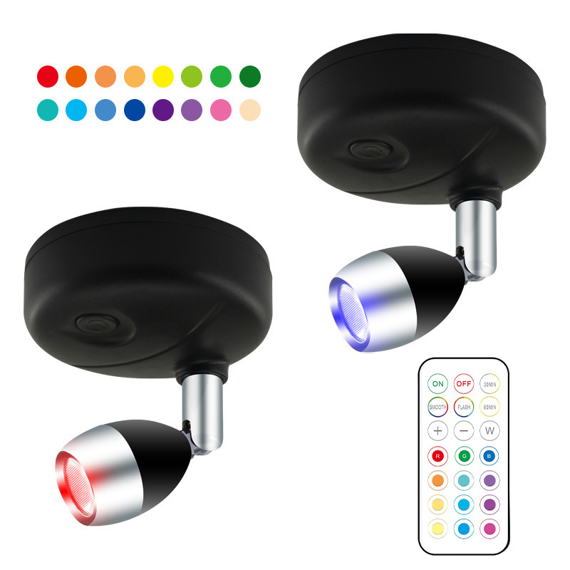 2 Lamp + 1 Remote Control set-Black
