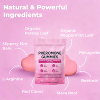 Bonbons à la phéromone pour femmes, mélange d'herbes naturelles avec racine de maca et L-arginine, complément alimentaire pour le bien-être quotidien et la confiance en soi
