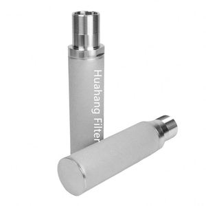 Interface de filetage externe de filtre de poudre fritté d'acier inoxydable de résistance à hautes températures personnalisée nouvelle pour le gaz d'industrie - Product Image 1