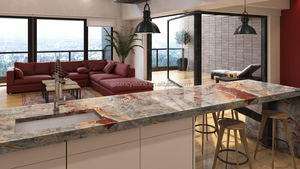 Dalles de marbre Premium Breccia Sarrancolin Versailles pour comptoirs de cuisine modernes, dessus de vanité, carreaux muraux et de sol, et aménagements intérieurs - Product Image 3